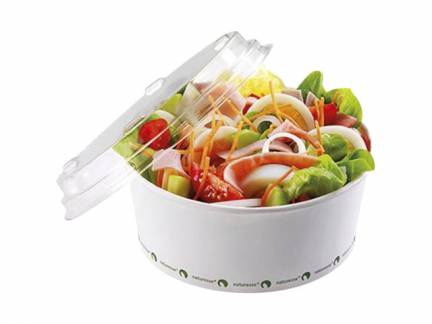 Salatskål PLA 800ml hvid Ø148mmx60mm 500stk/kar