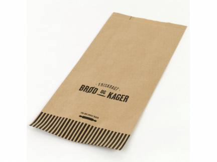 Bagerpose m/sidefals mellem Friskbagt brød og kager 500stk/pk 180/90x370mm