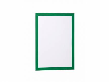 Skilt DURAFRAME® selvklæbende A4 m/grøn ramme 2stk/pak