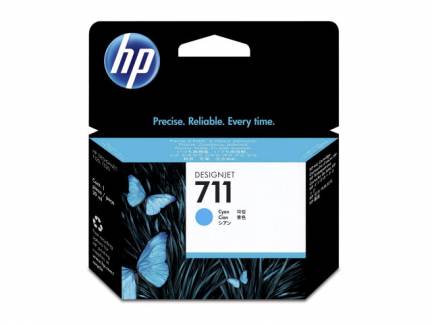 HP 711 cyan ink cartridge, 29 ml