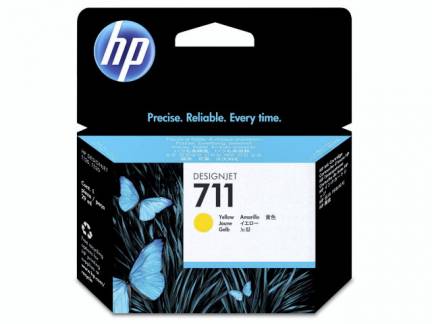 HP 711 yellow ink cartridge, 29 ml