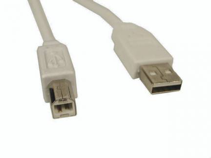 USB 2.0 A-B Cable, White (1.8m)