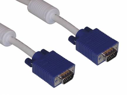 Monitor Cable VGA LUX, White/Blue (1.8m)