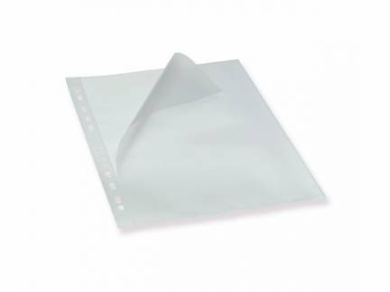 Plastlomme 0,12mm A4 åben top/ve side 400075077 m/præg  100stk