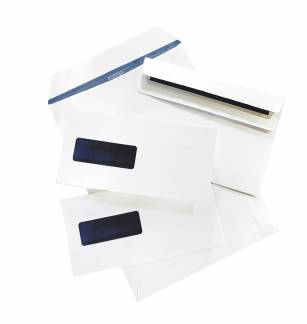 Kuverter m/rude hvid 229x324mm C4p 90g 13723 100stk/pak