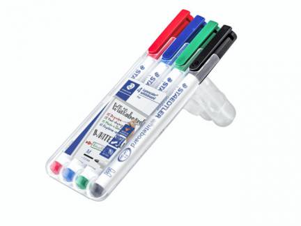 Whiteboardmarker Staedtler 301 WP4 ass. Lumocolor 1,0mm 4stk