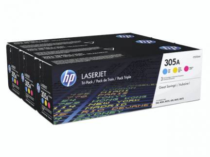 Color LaserJet 305A c/y/m tri-pack