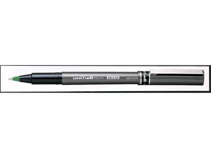 Rollerpen Uni-ball grøn 0,2mm UB-155 DeLuxe Micro