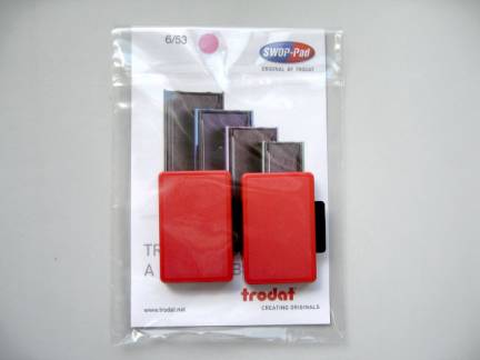 Stempelpude Trodat rød 2-pack til 5204/5206/4206/4460 m.fl 6/56