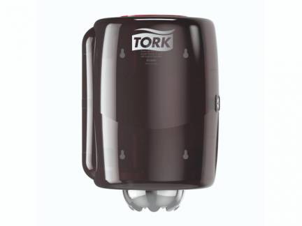 Dispenser Tork M2 Centerfeed sort/r&oslash;d