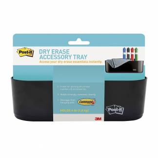 Tilbehørsbakke Post-it sort m/klæb Dry Erase Accessory Tray SORT 1x1x1mm (1)