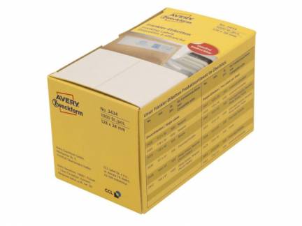 Frankeringsetiket Avery 3435 135x38mm 2stk/ark 1000stk/pak