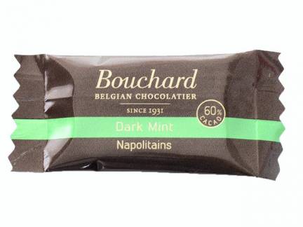 Chokolade Bouchard mint 5g flowpakket 1kg/pak