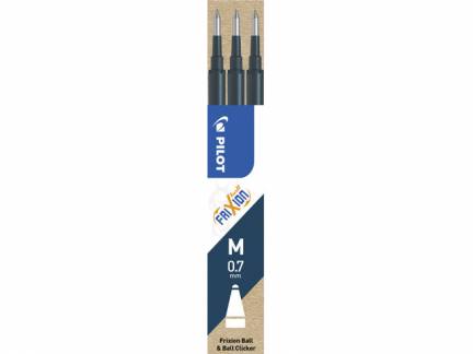 Refill Pilot FriXion blå/sort 0,7 medium 3-pack