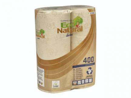 Toiletpapir Lucart T3 Natural 2-lags 44mx9,6cm sand 30rul/kar