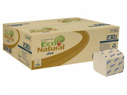 Toiletpapir I Ark Lucart T3 Natural 2-lags 21x10cm 40x210ark/kar