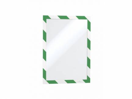 Skilt Duraframe Security A4 m/gr&oslash;n/hvid ramme 10stk/pak