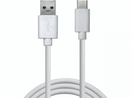 USB-C to USB-A 3.0 Cable, White (2m)