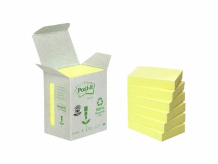 Post-it notes gul miljø 38x51mm 6blk/pak