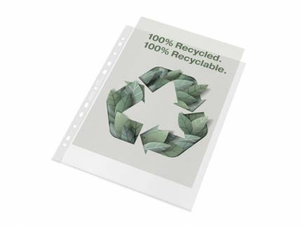 Plastlomme Esselte Recycled A4+ 70my m. præg 50stk/pak