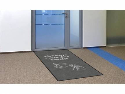 Entrem&aring;tte Classic Vis hensyn - vask dine h&aelig;nder gr&aring; 85x150cm Gr&aring; 1x1x1mm (1)