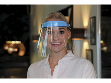 Visir til ansigt med vippefunktion + 3 l&oslash;se sk&aelig;rme CE-m&aelig;rket