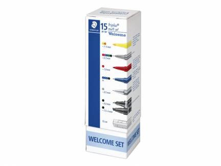 Multisæt Staedtler Triplus Welcome set 15 dele i holder