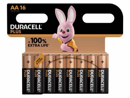 Batteri Duracell Plus Power AA alkaline 16stk/pak Special offer