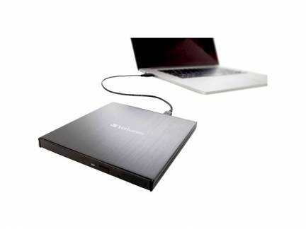 Slank ekstern CD/DVD-brænder med USB-C-forbindelse