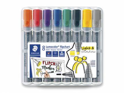 Marker Lumocolor Flipchart- SB Graphic Recording light & shadow 8stk ass.