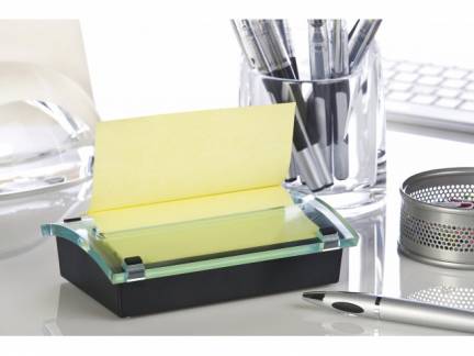 Dispenser Post-it Fleksibel Millenium t/Z-notes sort inkl. 1 blok Z-notes R330 Canary yellow