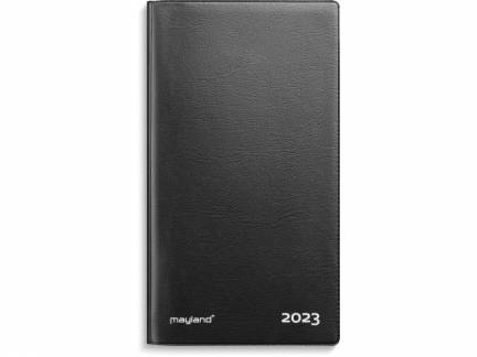 Index Planner m/tlf. register sort 8,8x16,6cm vinyl 2023 0900 00 Sort 1x1x1mm (1)