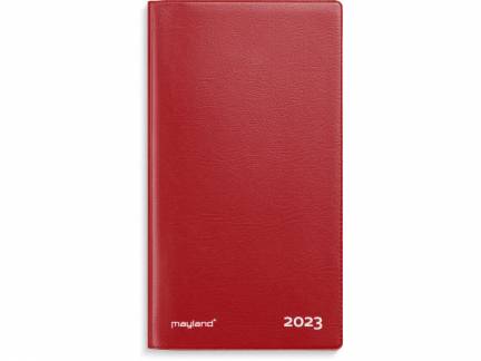Index Planner m/tlf. register r&oslash;d 8,8x16,6cm vinyl 2023 0900 10