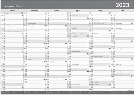 Kontorkalender A2 m/whiteboard 59,4x42cm 2023 2688 00
