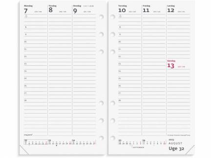 Ugekalender System PP Refill 9,5x16,8cm h&oslash;jformat 2023 2750 00