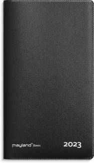 M&aring;nedskalender Basic sort 8,8x16,6cm 2023 0901 00