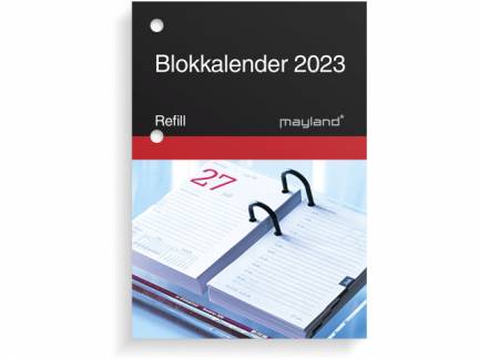 Blokkalender Refill m/huller 8x11,5cm 2023 1400 00