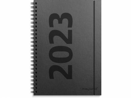 Ugekalender A5 &Aring;rstal sort 15x21cm h&oslash;jform 2023 2005 00