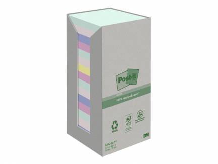 Post-it blok Recycled ass. 76x76mm 16blk/pak