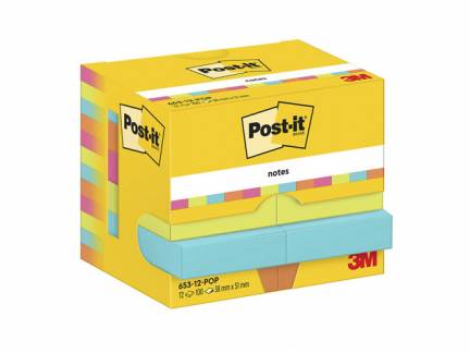 Post-it blok opbevaringsboks Poptimistic 38x51mm 12blk