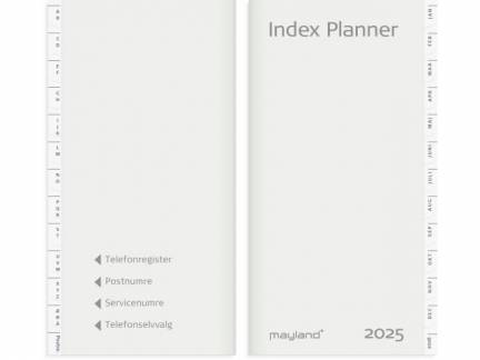 Index Planner månedskalender REFILL + tlf.reg 2025