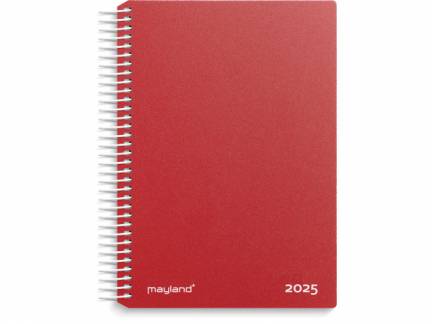 Dagkalender rød PP-plast 2025