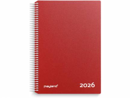 Timekalender rød PP-plast 2026