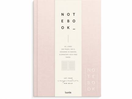 Notebook Textile A5 pink lined