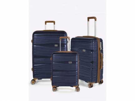 Kuffertsæt RW Travel Alfrida blå 20”/24”/28” PP-plast med TSA-lås