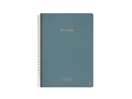 Notesbog KOZO A4 Premium Steel Blue linieret 80 sider 100g