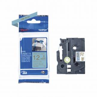 Labeltape Brother TZe-RL34 12mmx4m guld på lyseblå satin