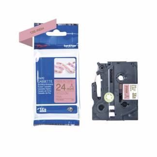 Labeltape Brother TZe-RE54 24mmx4m guld p&aring; lyser&oslash;d satin