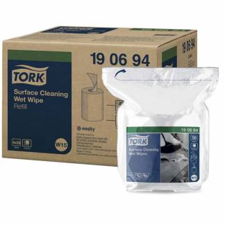 Klude Tork Wet wipe W15 refill t/overflader 4x58stk/kar