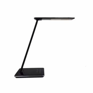 Bordlampe Unilux Linka LED foldbar sort USB+IQ oplader